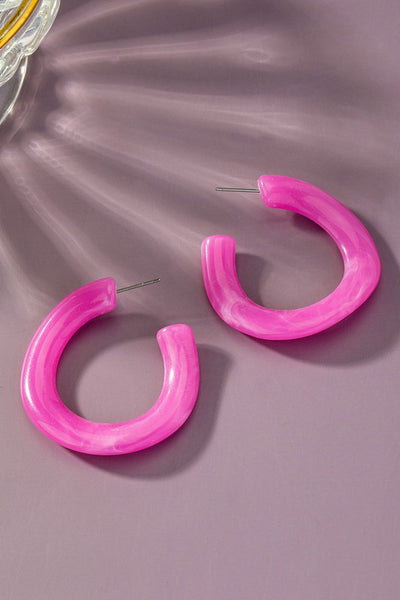 Wavy Marble Hoop