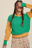 Green and Gold Combo Sweater