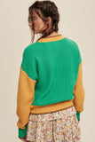 Green and Gold Combo Sweater