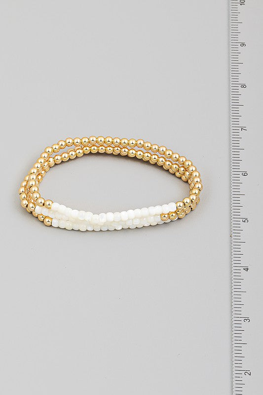 Ivory Shell Gold Bracelet