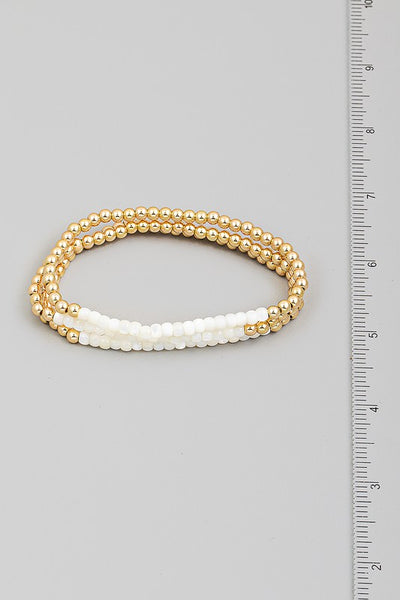 Ivory Shell Gold Bracelet