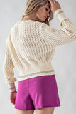 Cream Twisted Lace Sweater