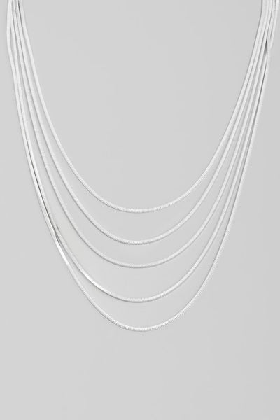 Silver Multi Chain Necklace