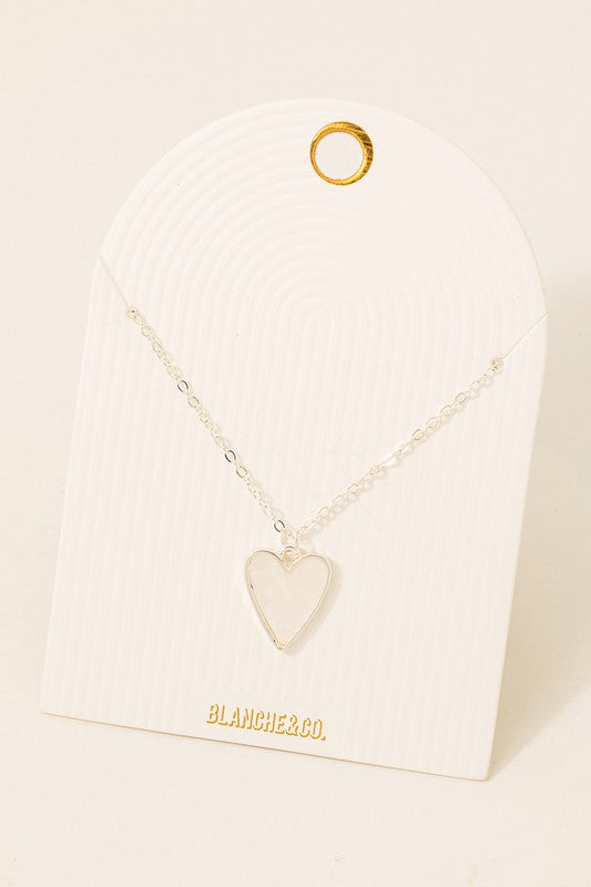 Silver Heart Pendant Necklace