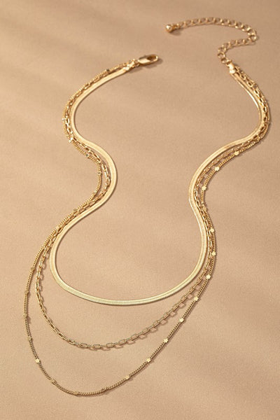 Layered Herringbone Necklace