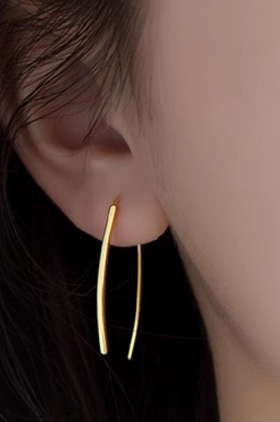 Thin Wired Thread Earring