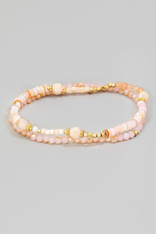 Pink Multi Stretch Bracelet