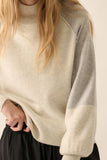 Heather Colorblock Mock Sweater