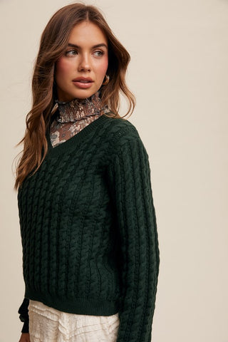 Hunter Green Classic Knit Sweater