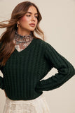 Hunter Green Classic Knit Sweater