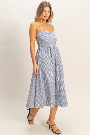 Navy Summer Striped Dress