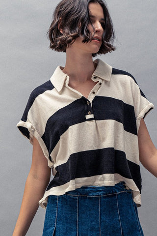 Bold Striped Dolman Top
