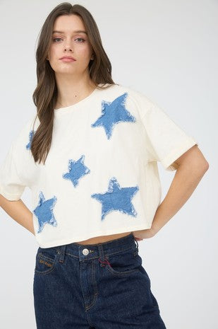 Denim Star Patch Tee