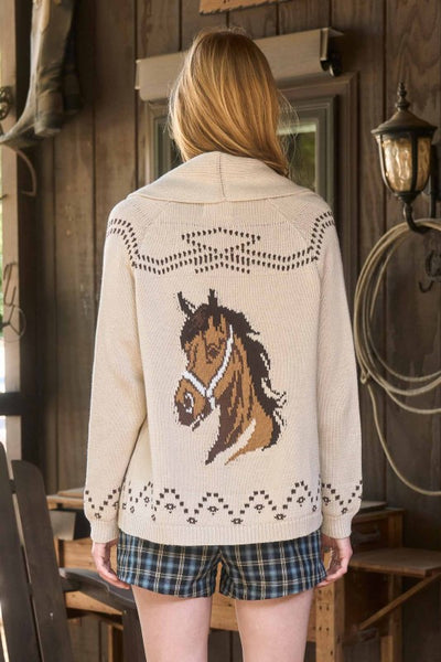 Knit Horse Cardigan
