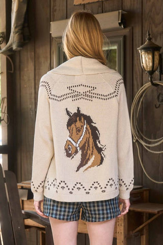 Knit Horse Cardigan