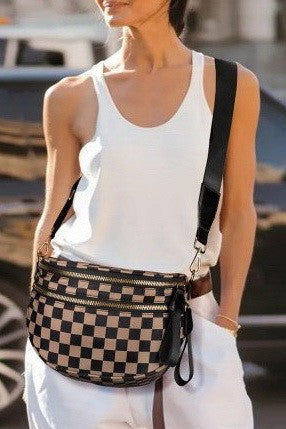 Checker Strap Sling Bum Bag