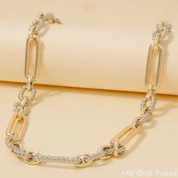 Gold Dipped Mixed Two Tone Necklace