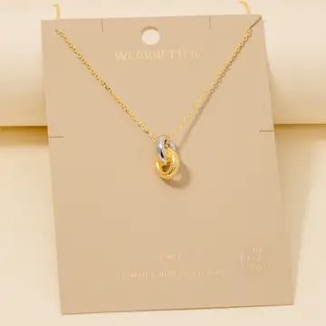 Gold Dipped Ring Link Pendant