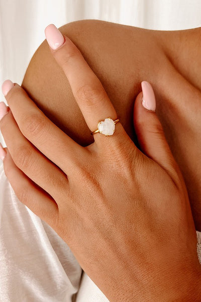 Opal Heart Shaped Ring